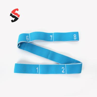 China Polyester Fabric Premium Quality Exercise Training Yoga Belt Stretch Strap for sale