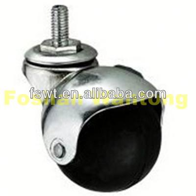 China Industry Light Duty Single Screw PP Wheelchair Ball Bearing Caster For Furniture , Sofa , Chair for sale