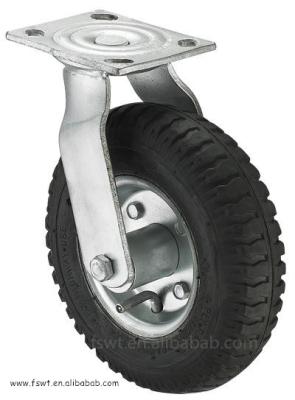 China Rubber Inflatable Heavy Duty Transport Wheel 200mm Shock Absorber Trolley Wheels for sale