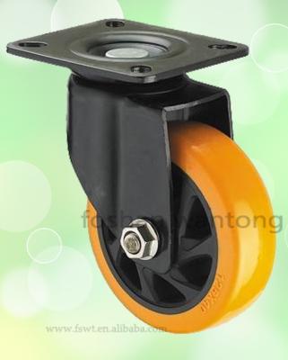 China Industry 4 Inch Polyurethane Table Leg Swivel Caster For Furniture Wheel for sale