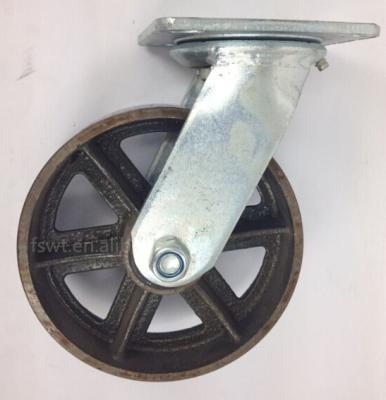 China Heavy Duty Antique Decorative Industry Roller Bearing Metal Trolley Wheels for sale