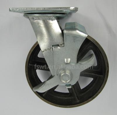 China Industry hot sale heavy duty decorative antique metal cast iron casters 300-500kg for sale