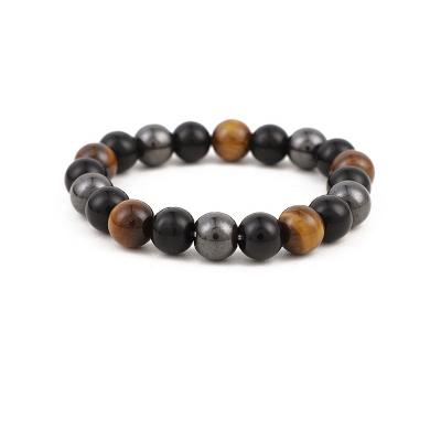 China FASHIONABLE 17cm Bracelet Hematite Feng Shui Jade Stone Chakras Beads Bracelet For Men for sale