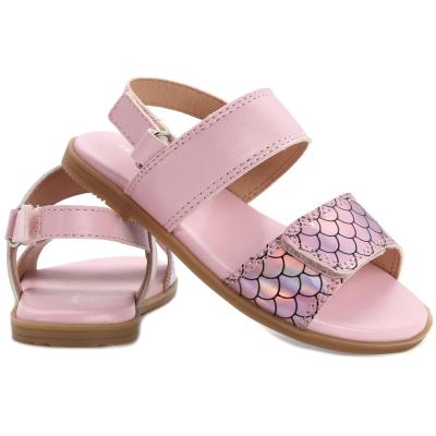 China Wholesale Price Kid Breathable Sandals Stretch Mermaid Soft Leather Girl Summer PU Kids Beach Breathable Sandals for sale