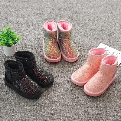 China Wholesale Hot 2022 Fashion Trend New Arrival Winter Children Fur Snow Boots Girls Cool Beans Boys Winter Snow Sheepskin Boots Genuine Leather Fur for sale