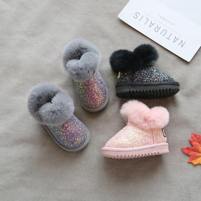 China Autumn New Trending Low MOQ Winter Fashion Unique Anti-skid Snow Boots Custom Design Girls Children's Wearable Snow Boots for sale