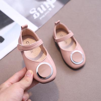 China Spring 2021 Round Girls Flats Genuine Leather Toddler/Small/Big Mary Jane Children Show Princess Dress Bow School Uniform Child Shoes for sale