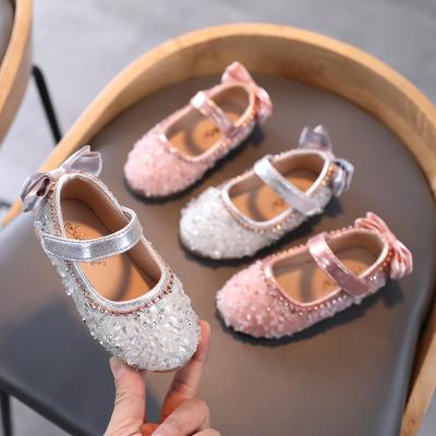 China Wholesale Girls Round Crystal Shoes Princess Shoes Kids Dress Girls Bling Party Pageant For Children for sale