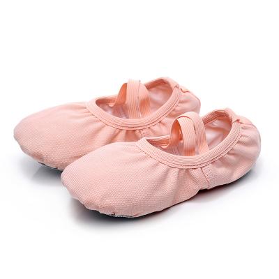 China 2022 Fashion Baby Shoes Professional Pink Canvas Flats Soft Elastic Band Shoes Best Ballet Shoes For Girls Kids for sale