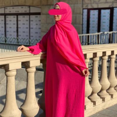 China Modest Muslimah Styling Pure color more color Islam eid Dubai kaftan abaya women arab abaya dress for muslim prayer for sale