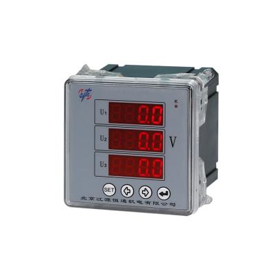 China (Modbus RTU protocol) cost-effective multi-function intelligent three-phase AC voltmeter htew-x7u3 RS485 LED display digital multimeter panel AC voltmeter for sale