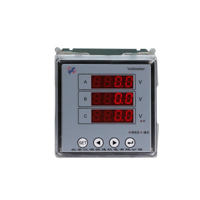 China (Modbus RTU protocol) RS485 promotion price intelligent three-phase AC voltmeter htew-x9u3 LED display digital multimeter panel AC voltmeter for sale