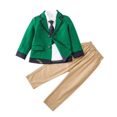 China Casual wear spring and autumn new green children's suit style kindergarten clothes British male and female primary school uniforms for sale