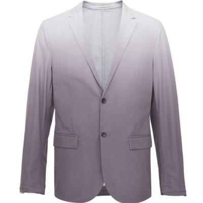 China Anti-wrinkle design autumn purple men's suit jacket fashion white men's blazer waterproof simple coat and gradient purple for sale