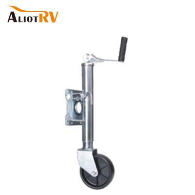 China Trailer Parts AliotRV Factory Supply 1000IBS Snap Ring Swivel Plate Car Trailer Jack With Single 6 Inch Wheel for sale