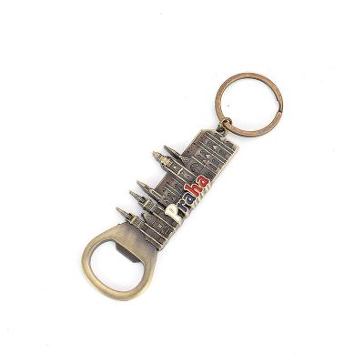 China Wear Factory Customization Wholesale Self-defense Bottle Opener Promotional Zinc Alloy Charming Key Chain for sale