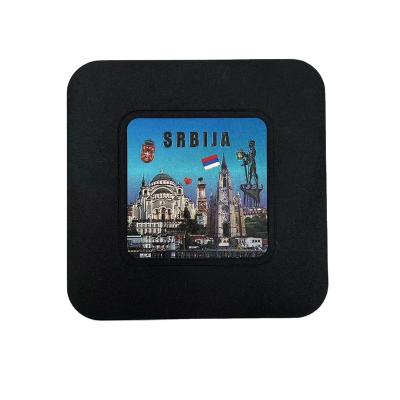 China High quality custom made square aluminum viable paper &soft aluminum coaster coaster &fridge magnet keepsake fridge magnet &coaster for sale