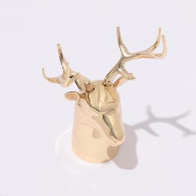 China Unique Logo Non-Refillable Zinc Alloy Luxury Gold Capsule Perfume Metal Stain Maker Unique Perfume Bottle Cover for sale