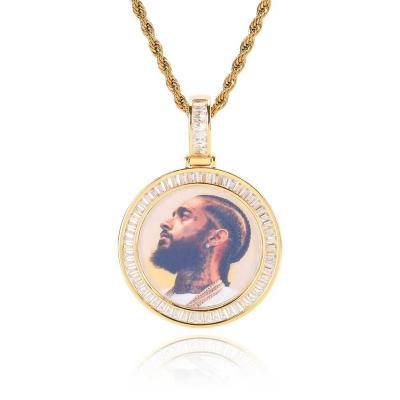 China Best Wholesale Environmental Friendly Necklace 18K High Quality Gold Plated Hip Hop Celebrity DIY Photo Necklace for sale