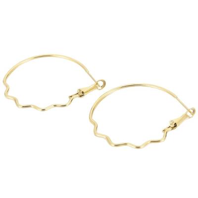 China Wholesale Environmental Friendly Fashion Jewelry 18K Gold Plated Classic Design Stainless Steel Jewelry Hoop Earrings For Women for sale