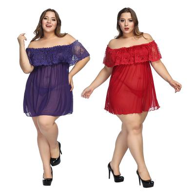 China Wholesale factory price sexy plus size lace night wear sexy sleepwear women lingerie for sale