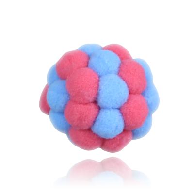 China Viable Colorful Soft Wool Cat Ball Training Toy Interactive Grinding Pet Toys for sale