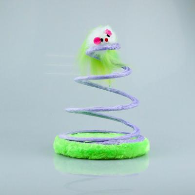 China Sustainable Spring Spin Colorful Wholesale Cat Toys for sale