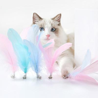 China Viable hot sale feather riddle cat toy magic wand for sale