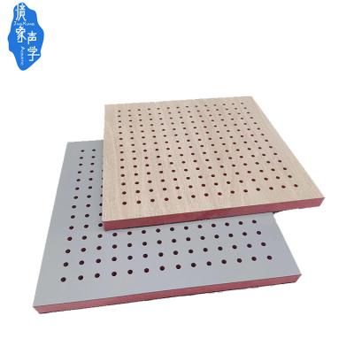 China Jingxiang Industrial Good Price Theater Project Perforated MDF Acoustic Wood Panels Soundproof Panel / Sample Link for sale