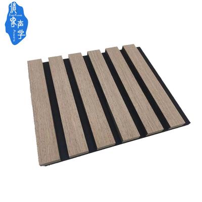 China Modern Jingxiang Sound Fluted Akupanel Sound Absorbing Black Acoustic Wood Fiber Wall Slat Sound Barrier for sale