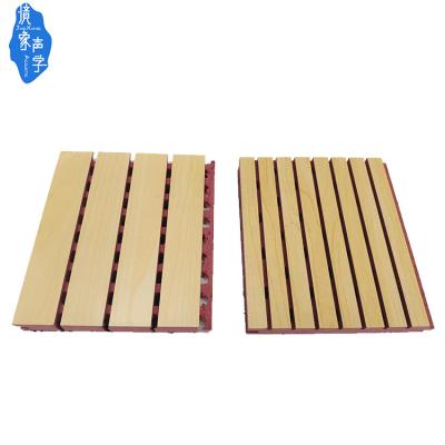 China Jingxiang Industrial Wall Sound Absorption Sound Absorbing Sound Absorbing Panels Indoor Wooden Grooved Acoustic Wood Panel For Meeting Room for sale