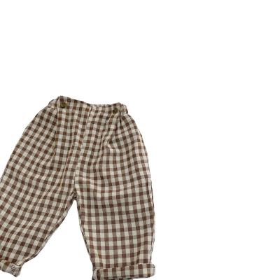 China Wholesale High Quality Soft Children's Plaid Pattern Toddler Pants Soft, Comfortable and Breathable for sale