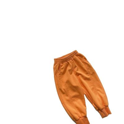 China Sports soft during 2022 new cotton springs and autumn wholesale pure boys and girls pants Korean children's sports pants for sale