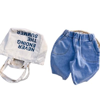 China 2022 Boys And Girls Summer New Color Fade Proof Denim Shorts Big Pocket Children'S Stretch Korean Fashion Denim Casual Shorts for sale