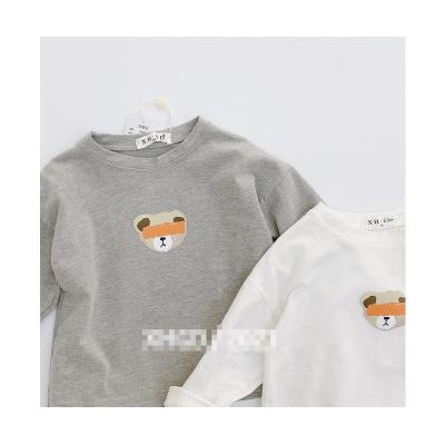 China Sweetly worth buying 100% cotton fashion cartoon print solid color outer children's shirt for sale