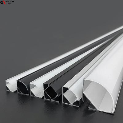 China Corner Mounted 2835 Aluminium Led Strip Profile Corner Extrusion for sale