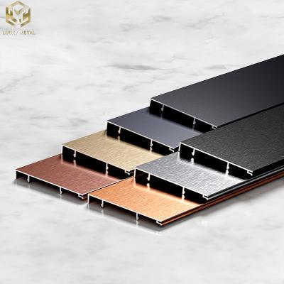 Chine Free Sample Customized Metal Aluminum Baseboard Champagne Color Skirting Board à vendre