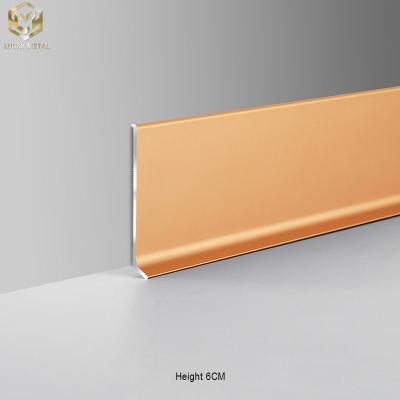 China Home Deep Processing Aluminum Skirting Board Baseboard Moulding for sale