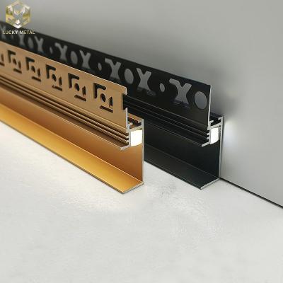 China Anodizing LED Aluminium Skirting Profile Board 50mm Customized for sale