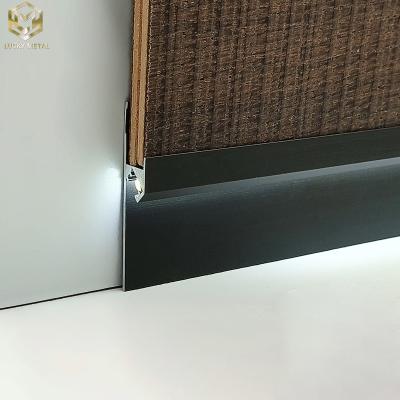 China Extruded LED Aluminium Skirting Profile PVDF Finish Custom for sale