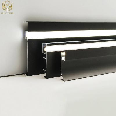 China Waterproof Led Aluminium Skirting Board Profile T3~T8 for sale