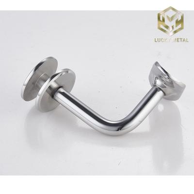 China Stainless Steel 304 316 Modern Stair Railing Design Round Tube 90 Degree Handrail Bracket for sale