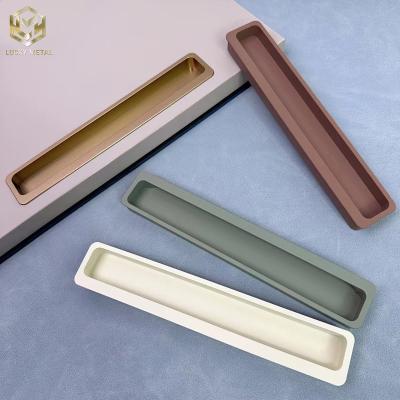 China ​Sleek Anti-Slip Aluminium Hidden Cabinet Handles With Recessed Design for sale