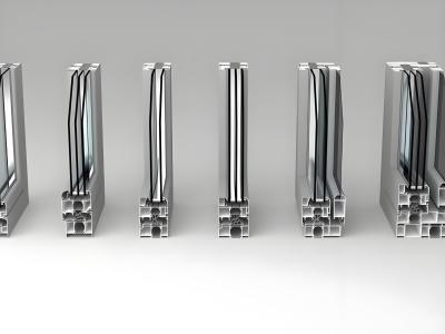 China Thermal Break Aluminium deurframe profiel 50 mm met multi-kamer ontwerp Te koop