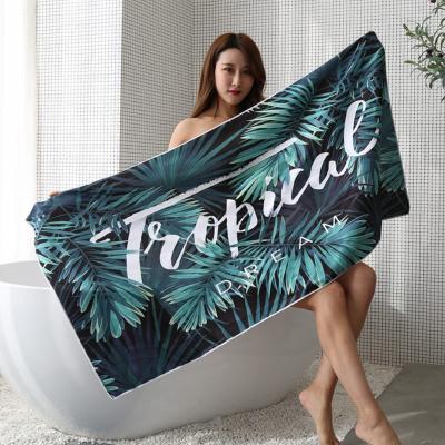 China OEM Pill Double Sided Printed Microfiber Beach Towel Custom Digital Photo Printed Beach Towel MOQ 100PCS Each Design for sale