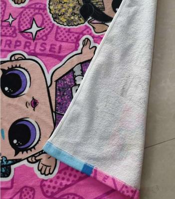 China Compressed Microfiber+cotton Print Bath Towel Customized Digital Sublimated Beach Towels for sale