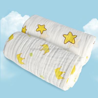 China Disposable Pure Cotton Baby Muslin Wrap Blanket for sale