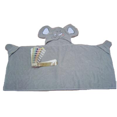 China Custom Baby Compressed Elephant Hooded Towel 100% Cotton OEM for sale