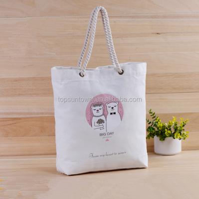 China 16oz Cotton Fabric Canvas Souvenir Handled Tote Bag for sale