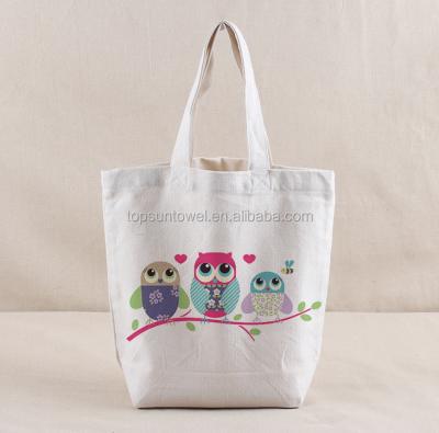 China Reclycled Fashion White Recyclable Cotton Shopping Bag for sale